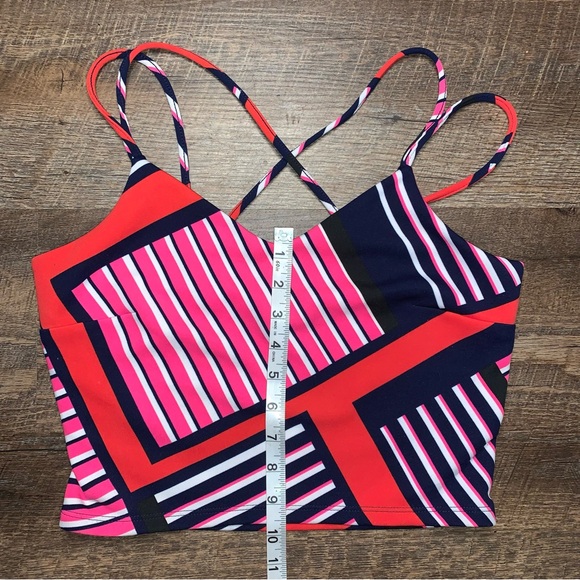 Express Crop Top Geo Strappy Shirt Women’s Size Small - Picture 9 of 9